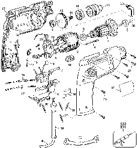 Exploded Diagram A Diagram and Parts List for 1166-33 Type 101 Black and Decker Drill